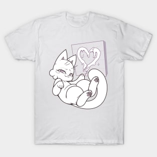 Lotion Cat - Lotion Heart T-Shirt